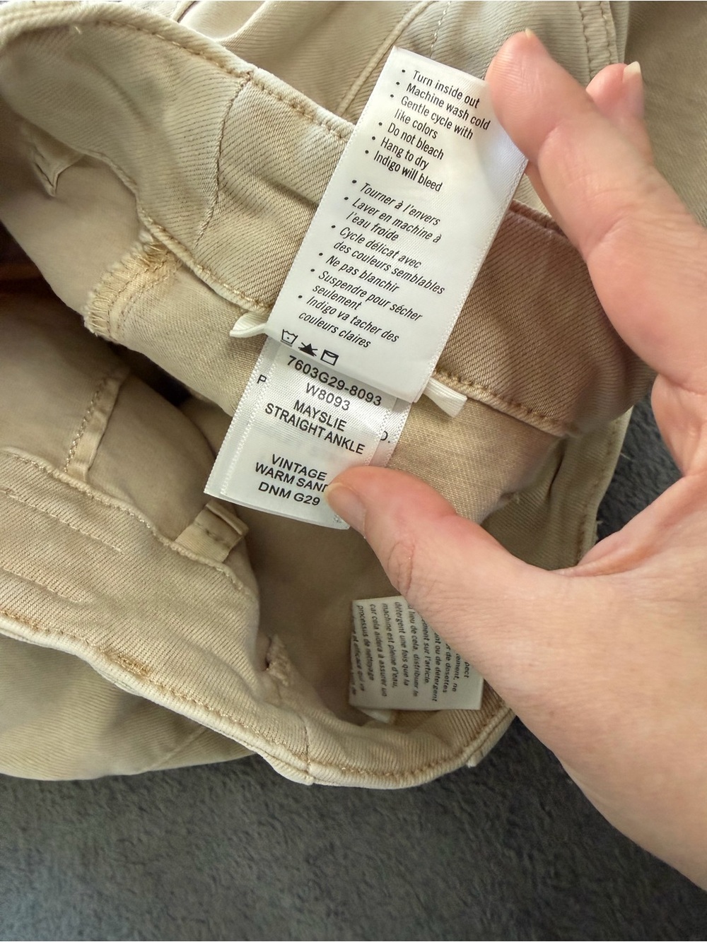 Paige Mayslie Straight Ankle Pant Mid Rose Vintage Warm Sand Sz 27 - Picture 6 of 11